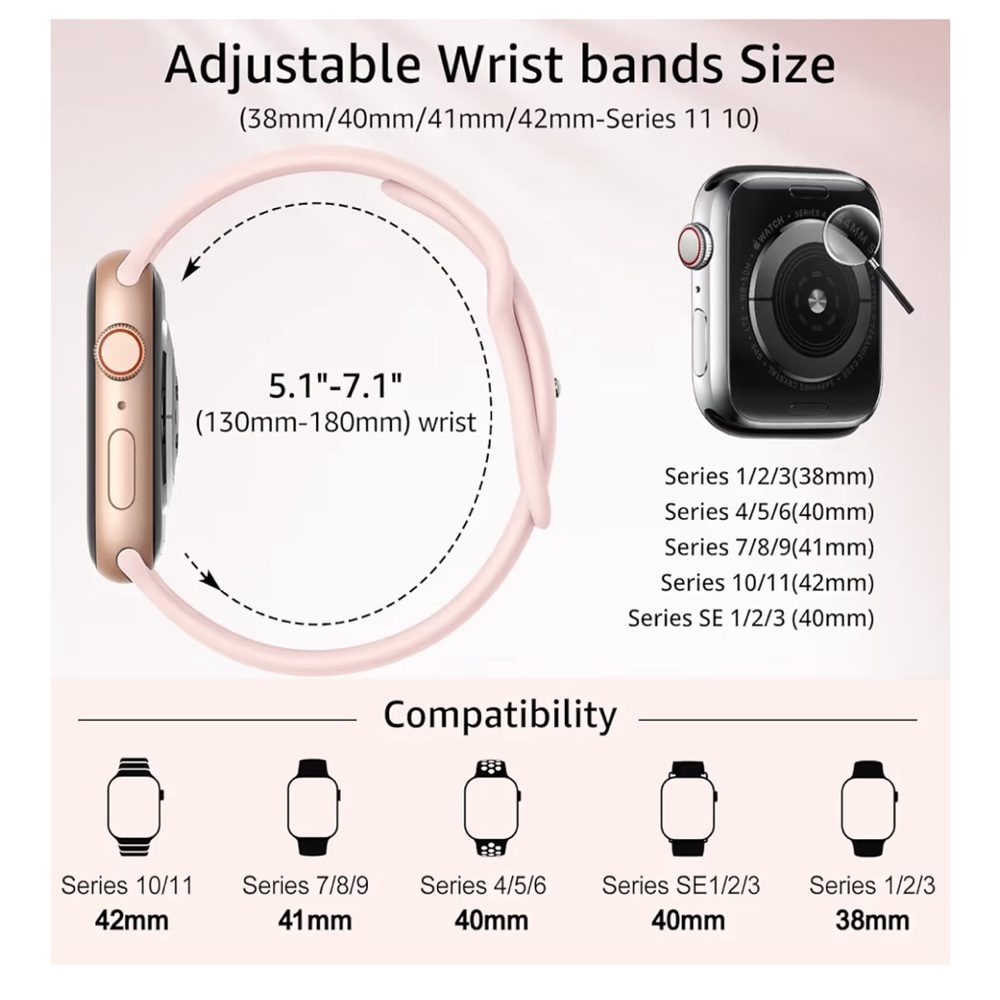 Apple Watch Silicone Sport Band: Green - Picture 4 of 10
